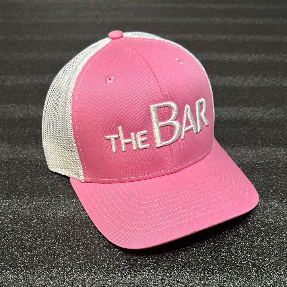 The Bar Pink and White Trucker Hat